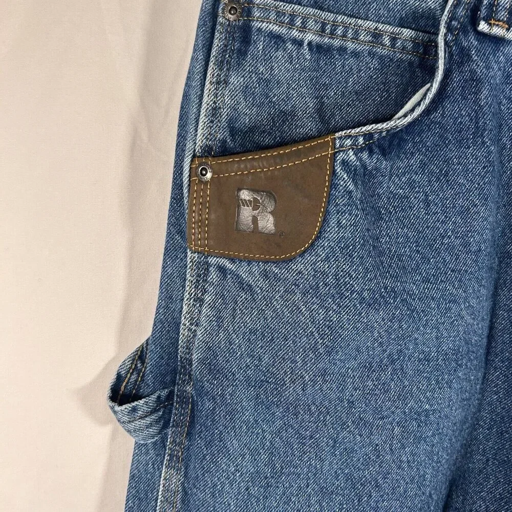 Wrangler Riggs Jeans Men's 36x34 Medium Wash Blue Denim Workwear 100% Cotton